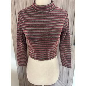 NWT ASOS Wednesdays Girl Mock crop long sleeve XS